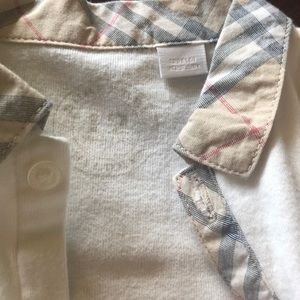 Burberry long sleeve onesie 12 mo